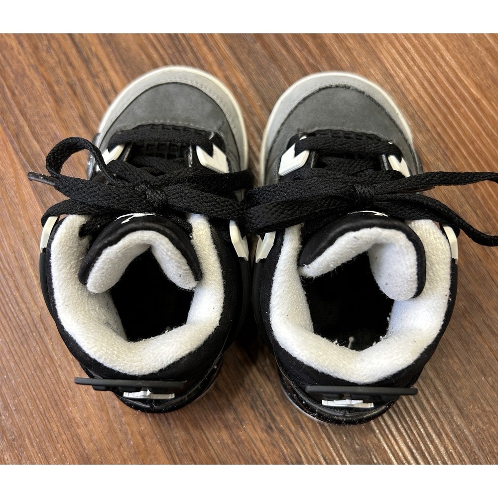Nike Air Jordan 4 Retro Toddler Size 6C Toddler White Thunder Black FV4538-002 - Picture 6 of 13